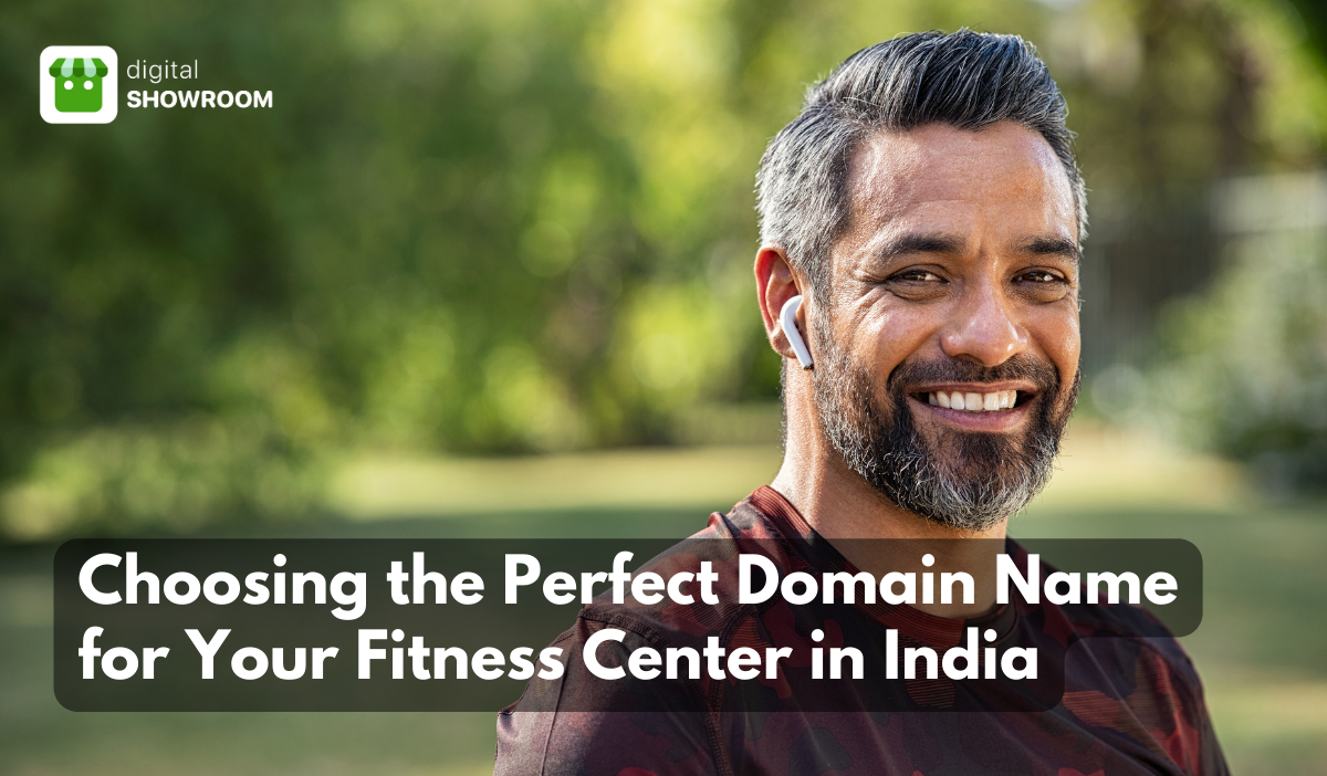 Indian man explaining how to choose the perfect domain name for your fitness center in India.