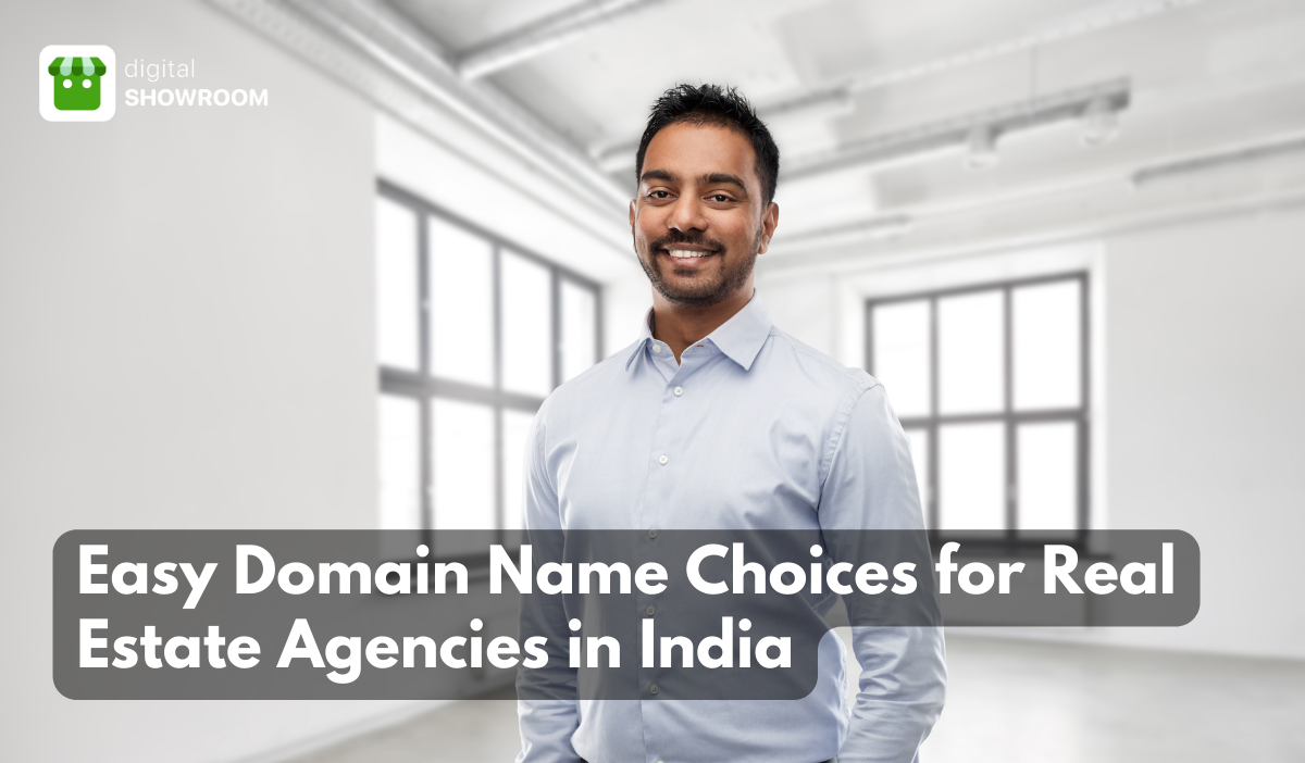 Smiling Indian Realtor Shares Advice on Easy Domain Name Choices for Real Estate Agencies in India