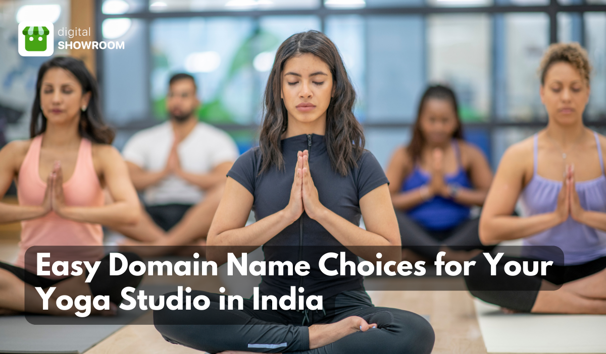 Indian yoga instructor taking classes with clients. With website having a domain name bought using the steps shared.