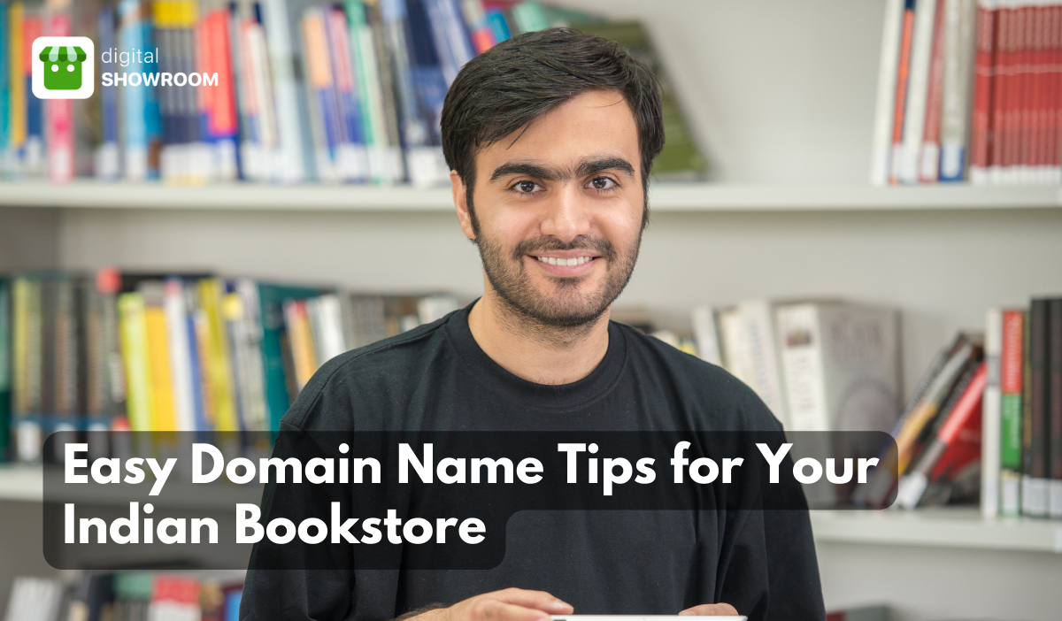 Indian man sharing the tips on getting the perfect domain name for your bookstore in Inida